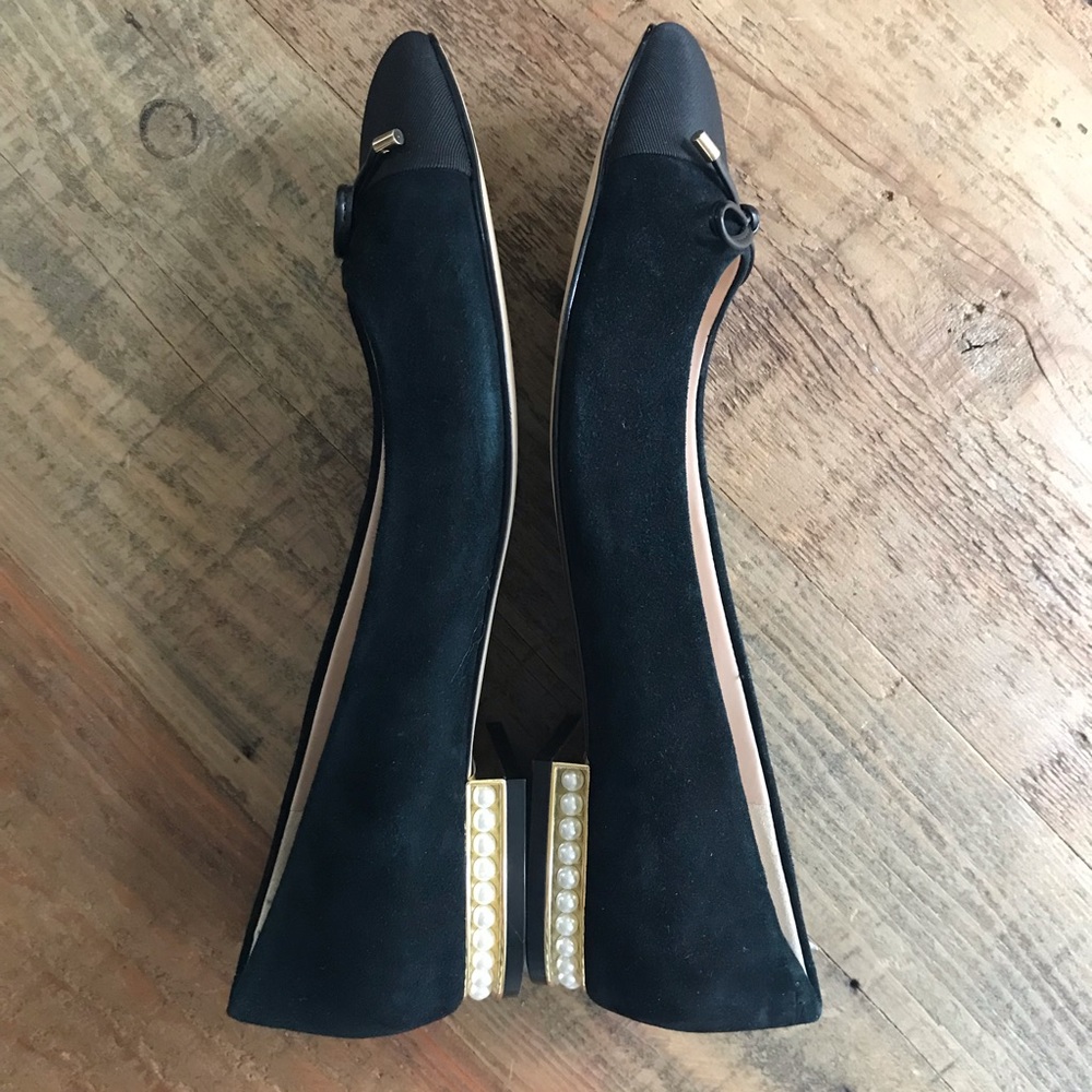 Karl Lagerfeld Paris Black Ballet flats with bow size 8